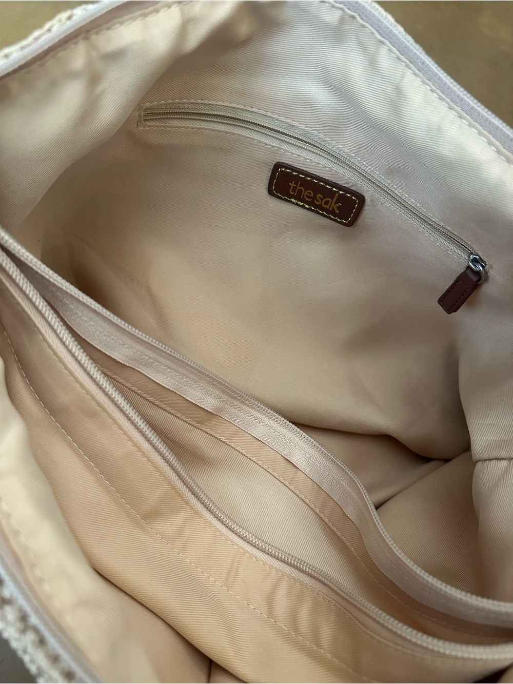 The Sak Hand-Crocheted Sola Carryall Tote - Bamboo with Gold - Picture 6 of 10